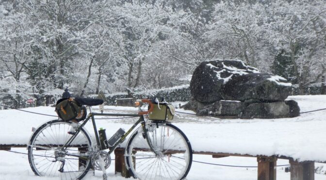 今日の遠回りは「雪中行軍」